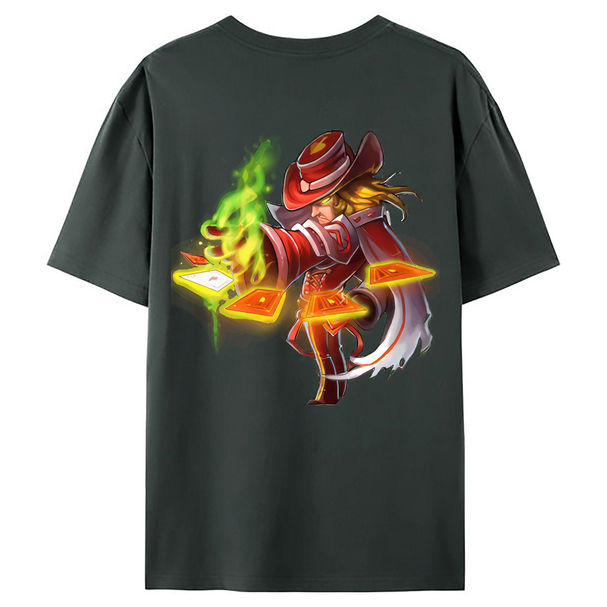 （画像用） リーグ・オブ・レジェンド League of Legends LOL 綿100％ メンズ半袖Tシャツ（バックプリント） 通気性